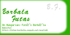 borbala futas business card